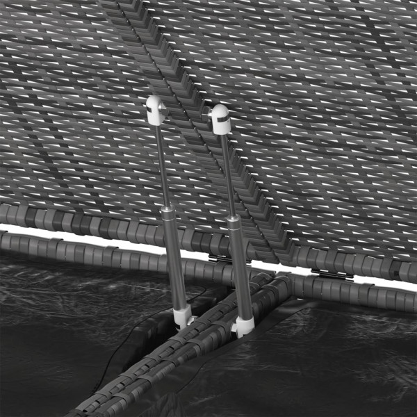 Caixa p/ almofadões de jardim 291x100.5x104 cm vime PE cinzento M 4