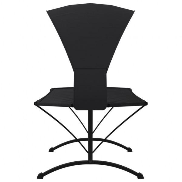 Espreguiçadeira exterior c/ toldo aço e tecido oxford preto M 4