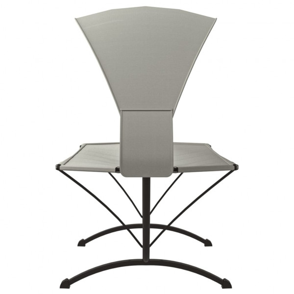 Espreguiçadeira exterior c/ toldo aço e tecido oxford cor creme M 4