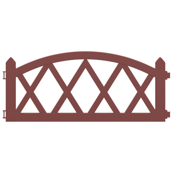 Bordas de relvado 17 pcs 10 m PP vermelho M 4