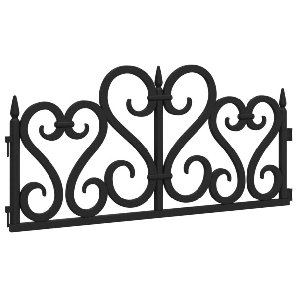 Bordas de relvado 17 pcs 10 m PP preto M 3