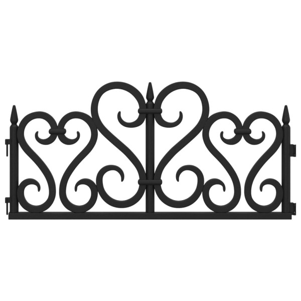 Bordas de relvado 17 pcs 10 m PP preto M 4