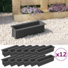 Floreiras para paletes Euro 12 pcs 36x13.5x9.5 cm PP cinzento 2