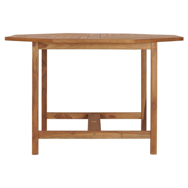 Mesa de comedor de jardín madera maciza de teca 110x110x75 cm M 3