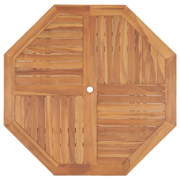 Mesa de comedor de jardín madera maciza de teca 110x110x75 cm M 4