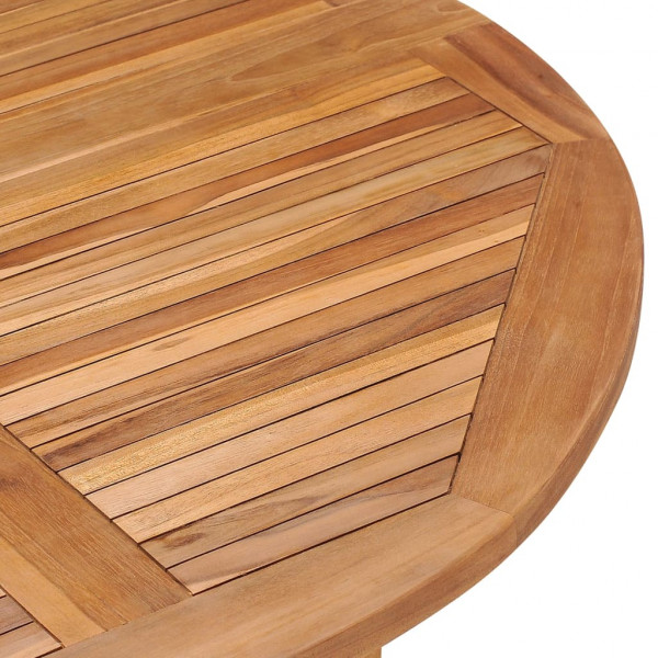 Mesa de comedor de jardín plegable teca maciza Ø110x75 cm M 5