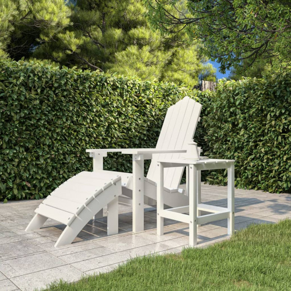 Mesa de jardim Adirondack 38x38x46 cm PEAD branco M 3