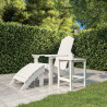 Mesa de jardín Adirondack HDPE blanca 38x38x46 cm 3