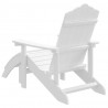 Silla de jardín Adirondack con reposapiés HDPE blanco 5