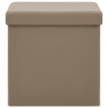 Taburete con almacenaje plegable capuchino PVC 3