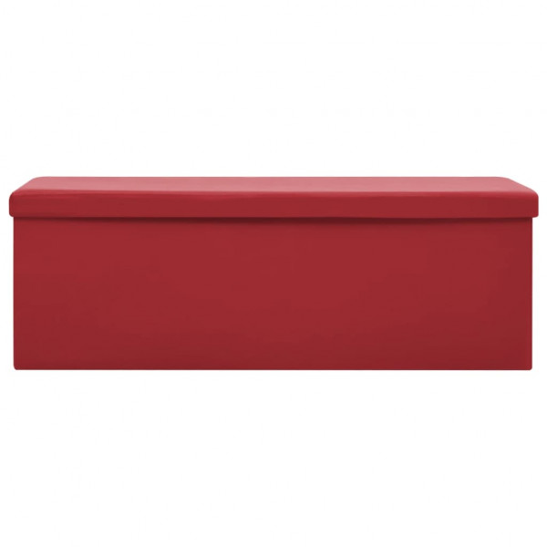 Banco con almacenaje plegable rojo vino tinto PVC M 3