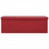 Banco con almacenaje plegable rojo vino tinto PVC 3