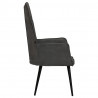 Sillón orejero de cuero auténtico negro canela 4