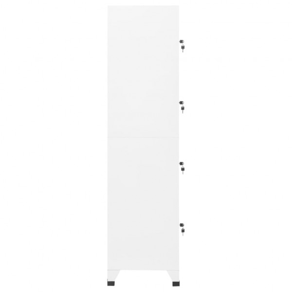 Taquilla de acero blanco 38x45x180 cm M 4