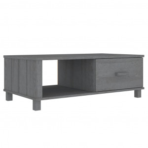 Mesa de centro HAMAR madera maciza pino gris oscuro 100x55x35cm H