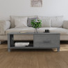 Mesa de centro HAMAR madera maciza pino gris oscuro 100x55x35cm 3