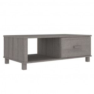 Mesa de centro HAMAR madera maciza pino gris claro 100x55x35 cm H