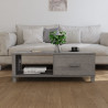 Mesa de centro HAMAR madera maciza pino gris claro 100x55x35 cm 3