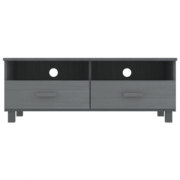 Mueble de TV HAMAR madera maciza pino gris oscuro 106x40x40 cm M 3