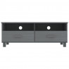 Mueble de TV HAMAR madera maciza pino gris oscuro 106x40x40 cm 3
