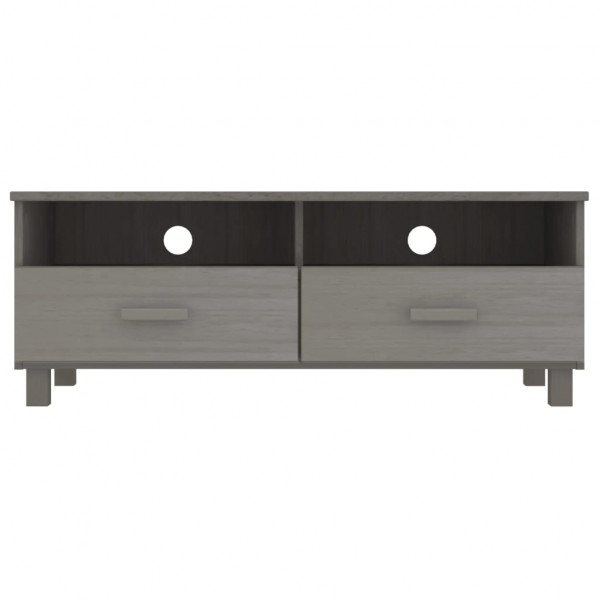 Mueble de TV HAMAR madera maciza pino gris claro 106x40x40 cm M 3