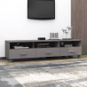 Mueble de TV HAMAR madera maciza de pino gris claro 158x40x40 4