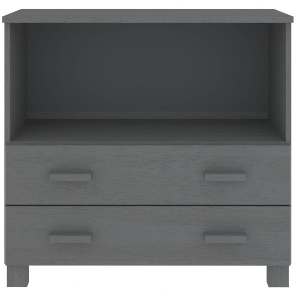Aparador HAMAR 85x35x80 cm pinho maciço cinza-escuro M 5