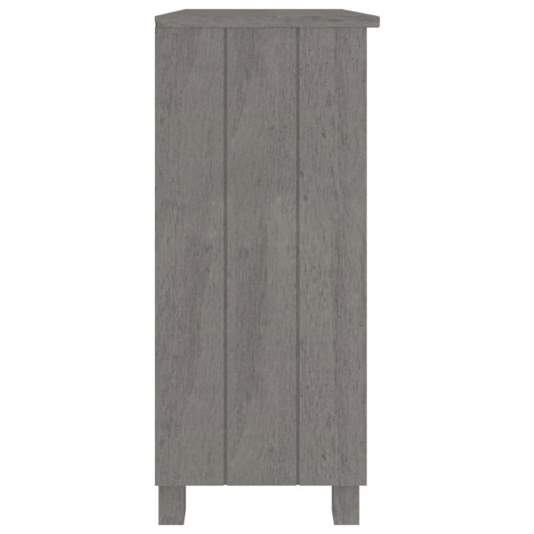 Aparador HAMAR madera maciza de pino gris claro 85x35x80 cm M 5