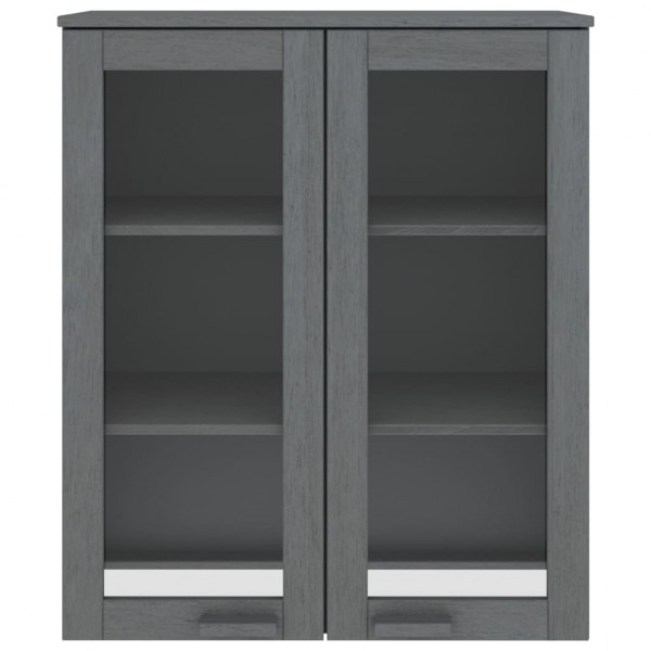 Topo p/ armário alto HAMAR 85x35x100 pinho maciço cinza-escuro M 5