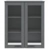 Aparador superior HAMAR pino macizo gris oscuro 85x35x100 cm 5