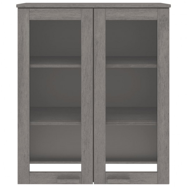 Aparador superior HAMAR pino macizo gris claro 85x35x100 cm M 5