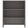 Aparador superior HAMAR pino macizo gris claro 85x35x100 cm 3