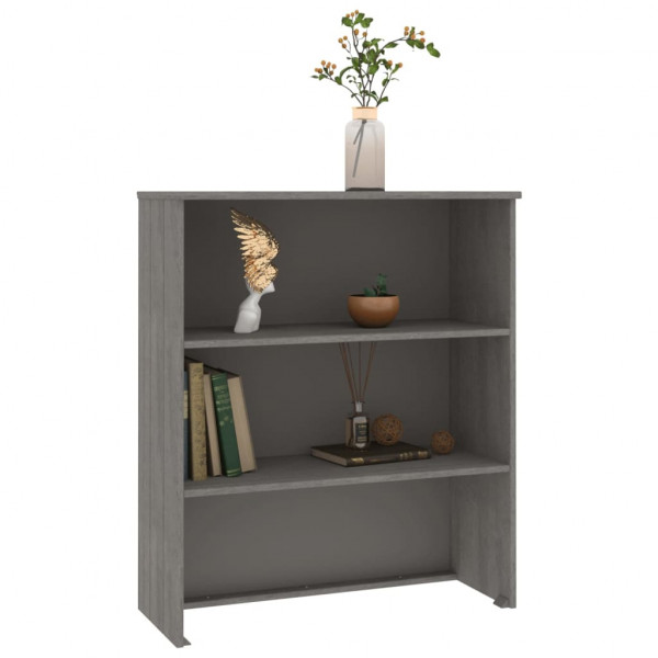 Aparador superior HAMAR pino macizo gris claro 85x35x100 cm M 5