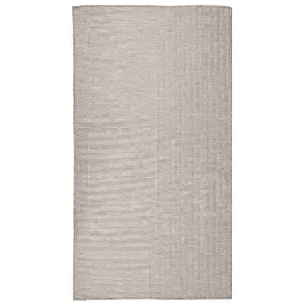 Alfombra de exterior de tejido plano gris taupe 80x150 cm D