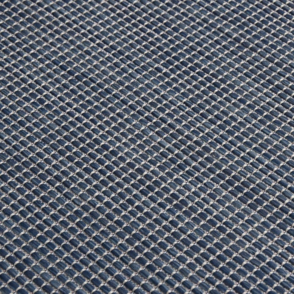 Alfombra de exterior de tejido plano azul 80x250 cm M 5