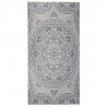 Tapete de tecido plano para exterior 100x200 cm padrão azul 1