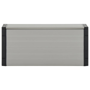 Baúl para desechos de jardín gris 85x34x40 cm H