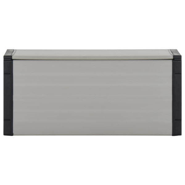 Cesto de resíduos para jardim 85x34x40 cm cinzento M 2