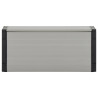 Baúl para desechos de jardín gris 85x34x40 cm 2