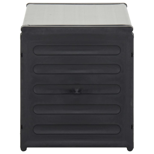 Cesto de resíduos para jardim 85x34x40 cm cinzento M 3