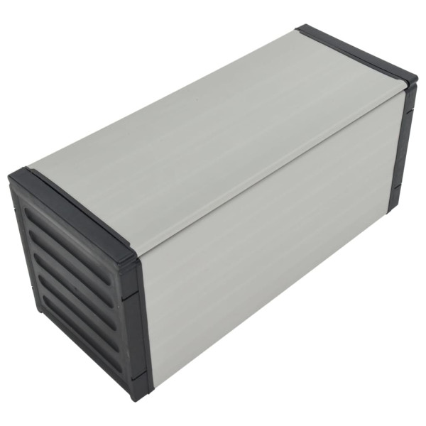 Baúl para desechos de jardín gris 85x34x40 cm M 5