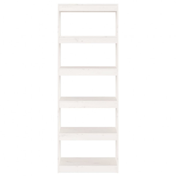 Estante/divisória 60x30x167.5 cm madeira de pinho maciça branco M 3