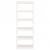 Estantería/divisor de espacios madera pino blanco 60x30x167.5cm 3