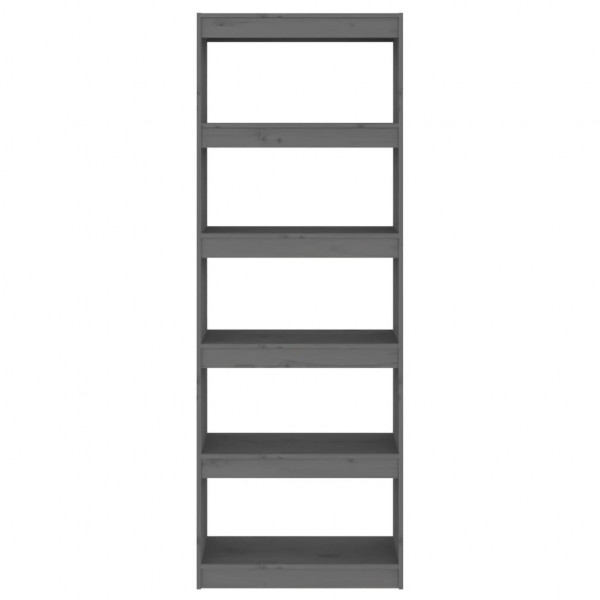 Estantería/divisor de espacios madera pino gris 60x30x167.5 cm M 3