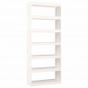 Estantería/divisor espacios madera pino blanco 80x30x199.5 cm 4
