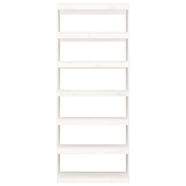 Estante/divisória 80x30x199.5 cm madeira de pinho maciça branco M 2
