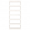 Estantería/divisor espacios madera pino blanco 80x30x199.5 cm 2