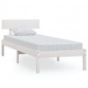 Estrutura de cama 90x200 cm pinho maciço branco 2