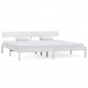 Estructura de cama madera maciza de pino blanco 180x200 cm 2