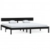 Estructura de cama madera maciza de pino negro 180x200 cm 2